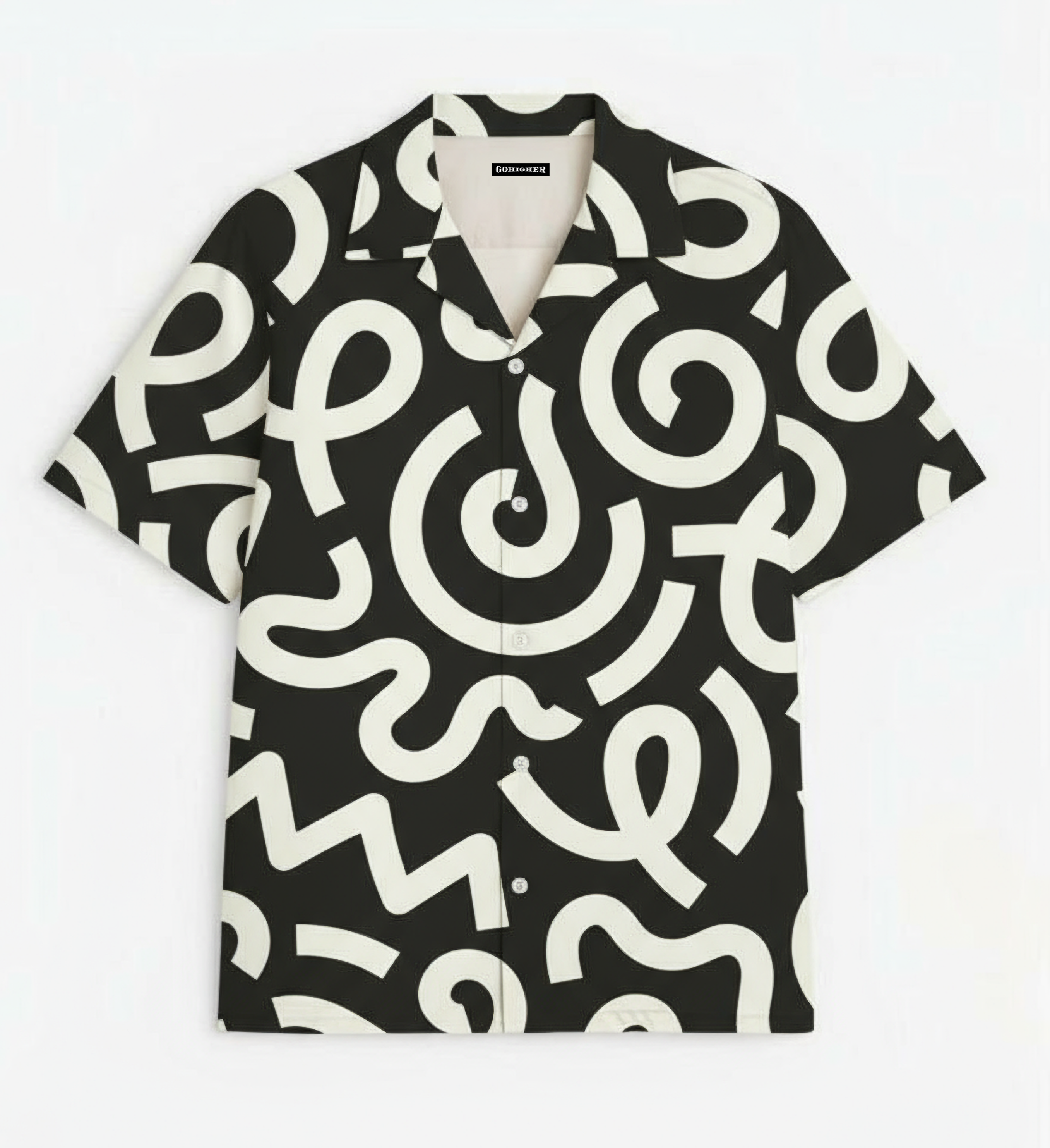 Intricate Maze Pattern Shirt - Dark Modern Aesthetic