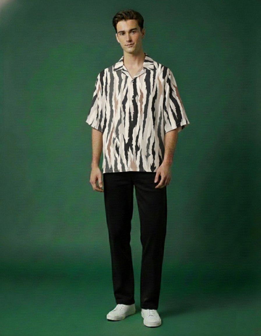 Chemise fluide dégradée chaude - Essence terreuse
