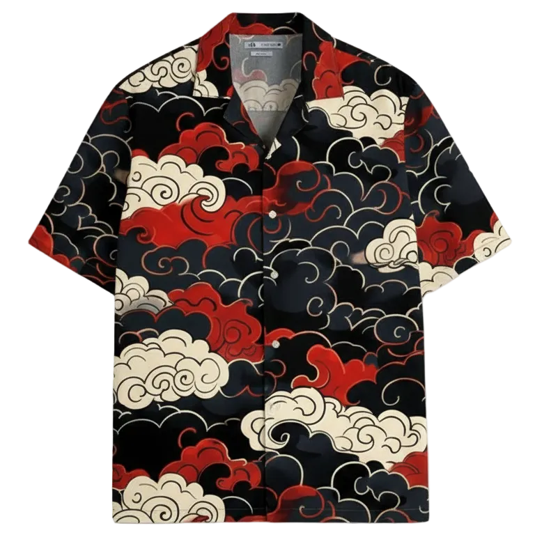 Dynamic Cloud Pattern Shirt