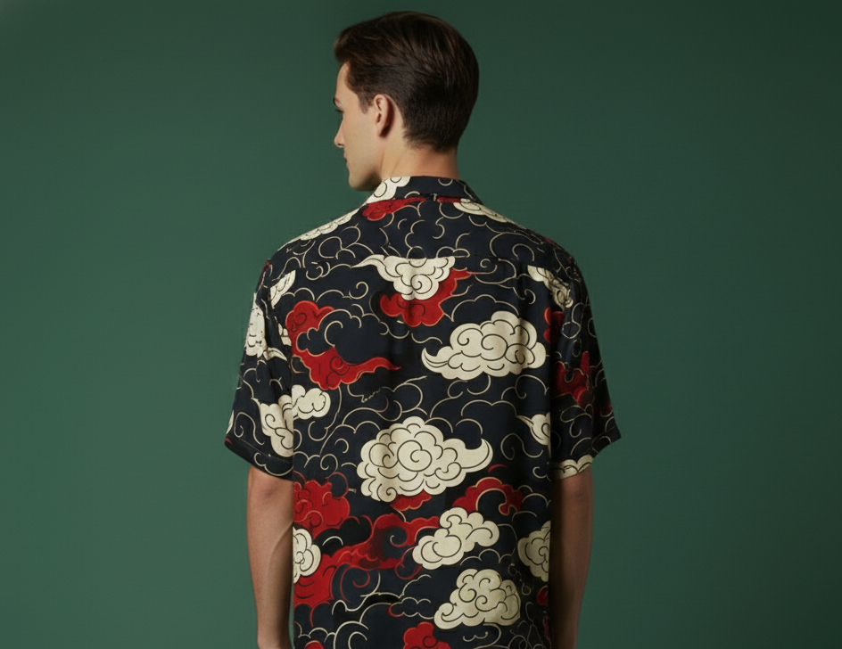 Dynamic Cloud Pattern Shirt